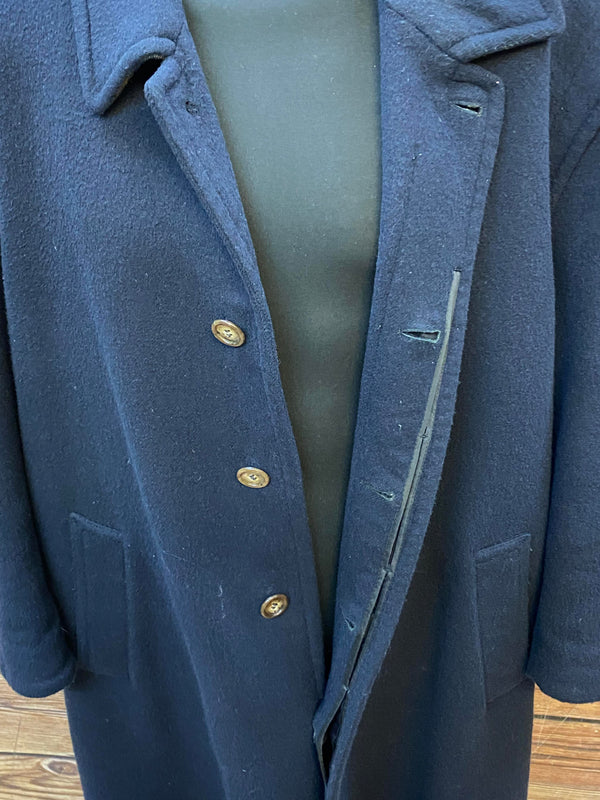 Schneiders Salzburg Herrenmantel – Navyblau – Gr. 56 – Vintage 1980er Jahre