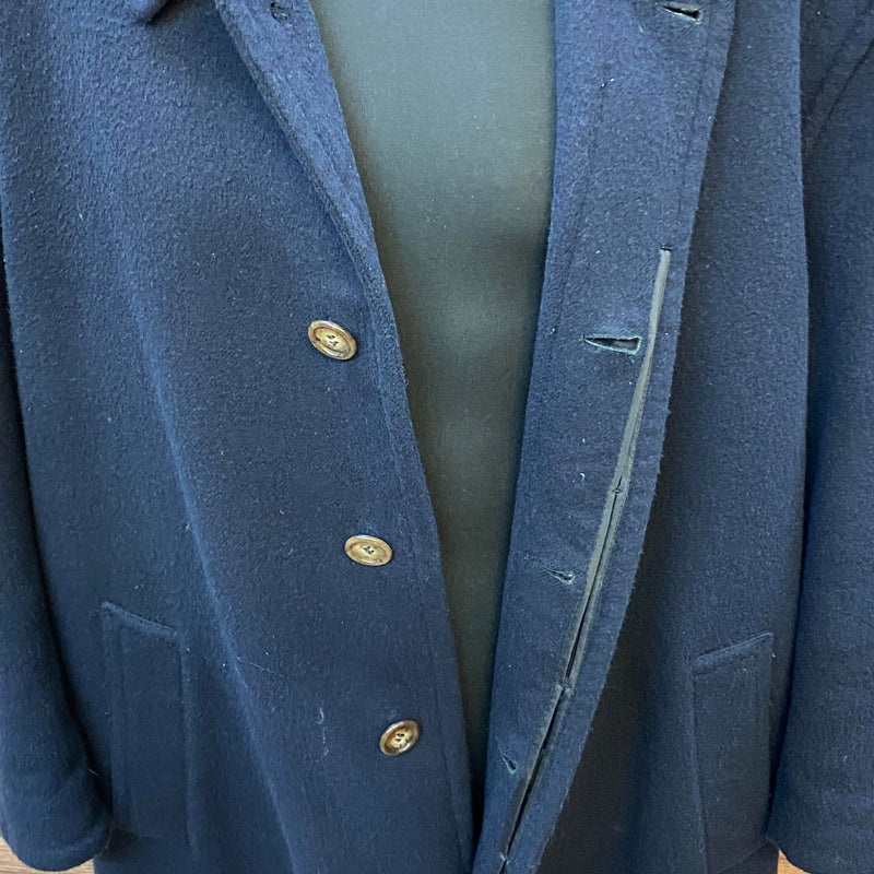 Schneiders Salzburg Herrenmantel – Navyblau – Gr. 56 – Vintage 1980er Jahre