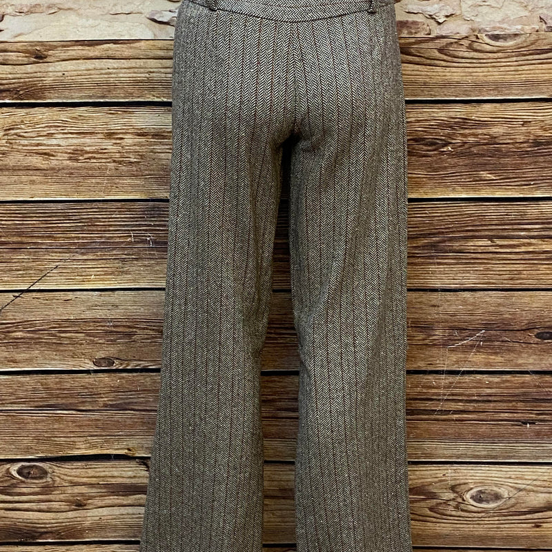 Vintage Tweed Hose Damen Gr. 38 Herringbone Wolloptik elegant