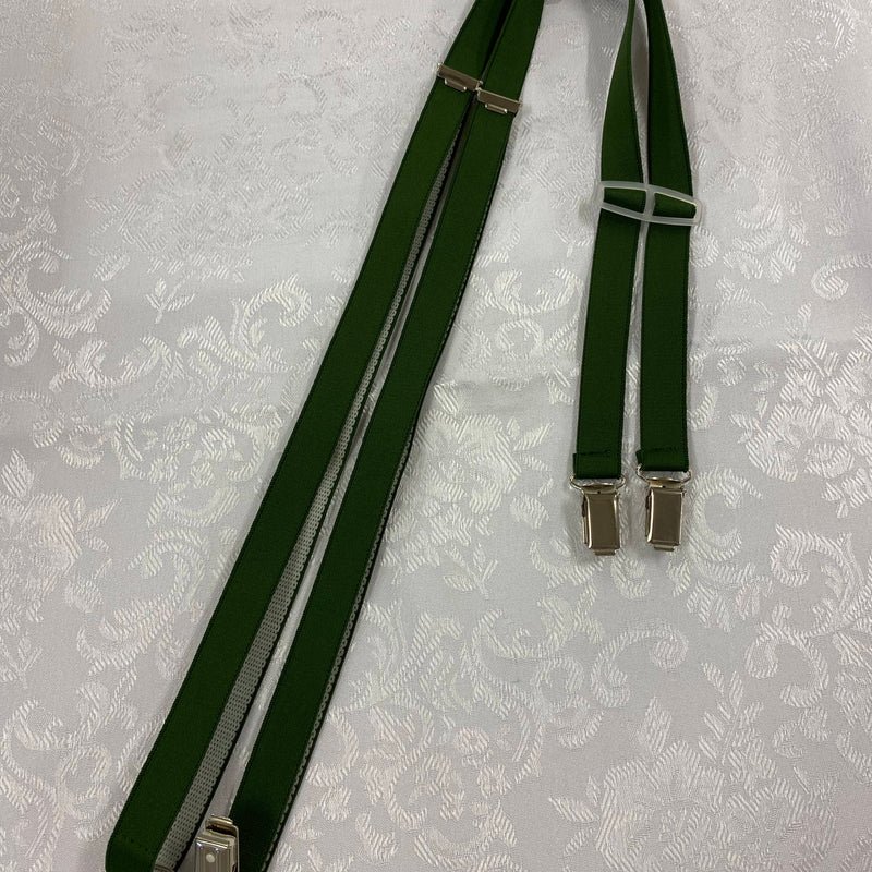 „Schmale grüne Vintage Hosenträger mit parallel verlaufenden Rückenträgern“