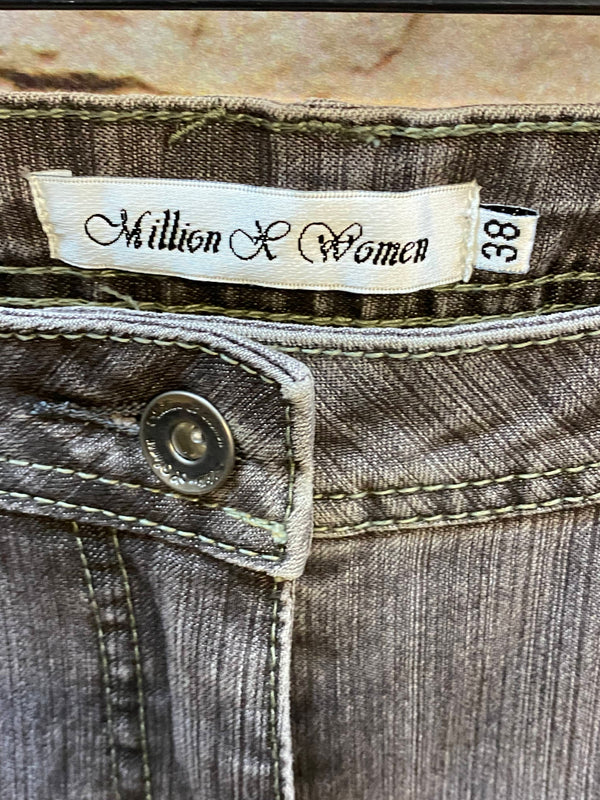 Vintage Damen Jeans Grau Gr. 38 Straight Leg Y2K, Ansicht 3