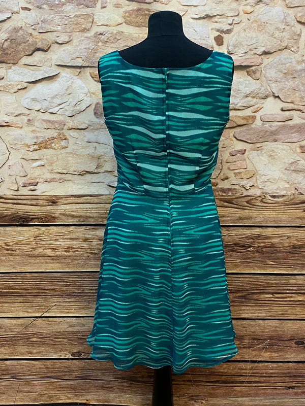 Vintage Cocktailkleid türkis mit Pailletten Gr. 40 elegant, Ansicht 5