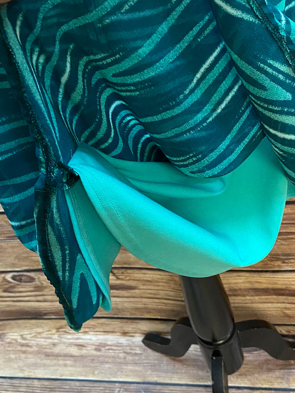 Vintage Cocktailkleid türkis mit Pailletten Gr. 40 elegant, Ansicht 6