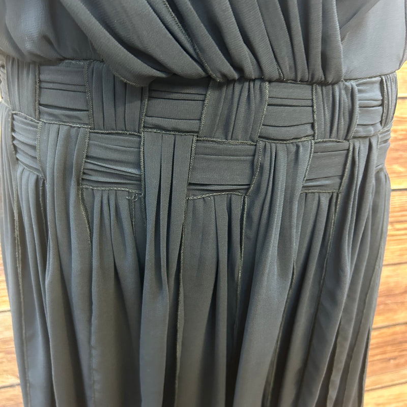 Vintage-Kleid Gr. 36 – Dunkelblau & tiefe Taille