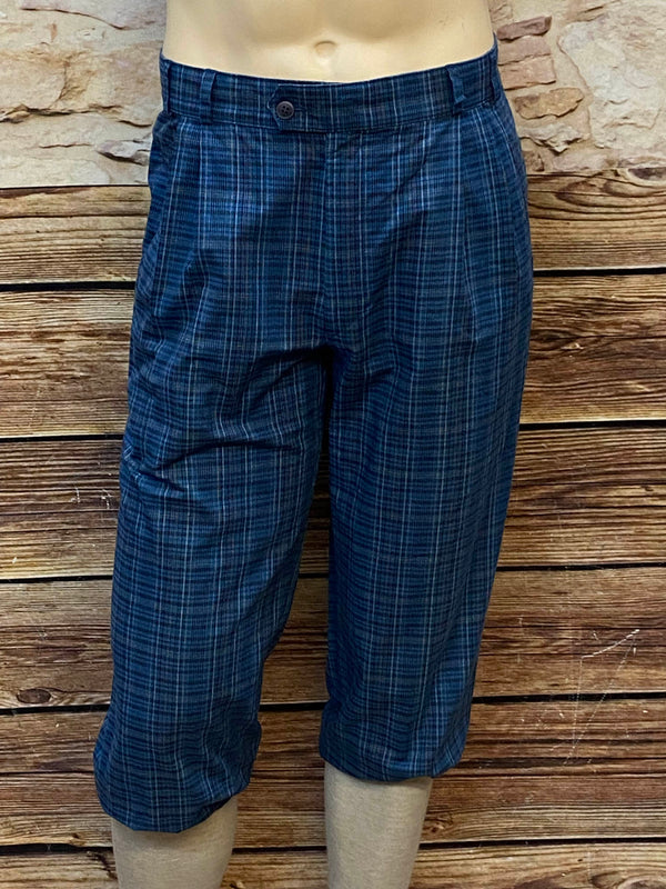 Vintage Knickerbocker kariert in Blau, Vorderansicht Größe 50