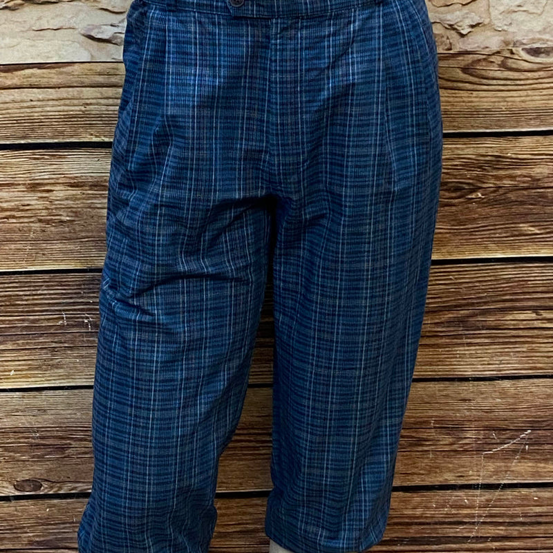 Vintage Knickerbocker kariert in Blau, Vorderansicht Größe 50