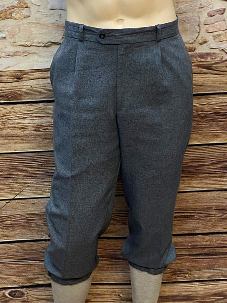 Vintage Knickerbocker Hose Größe 50 in Grau, sehr gut erhalten, ideal für Retro-Events und historische Kostüme.