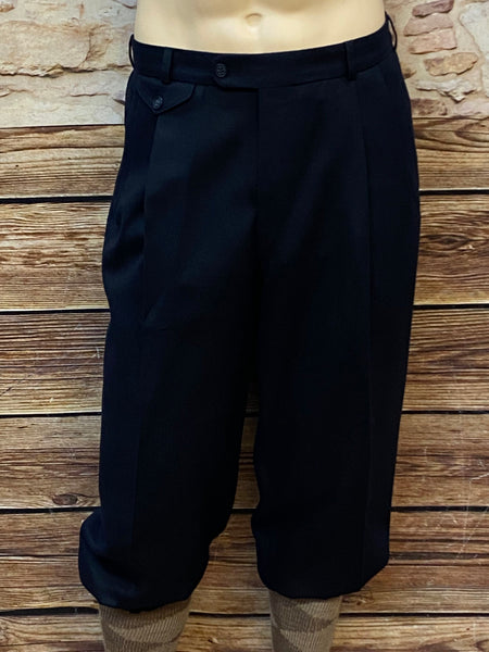 „Vintage Knickerbocker Hose Herren schwarz 20er Jahre Stil Frontansicht“