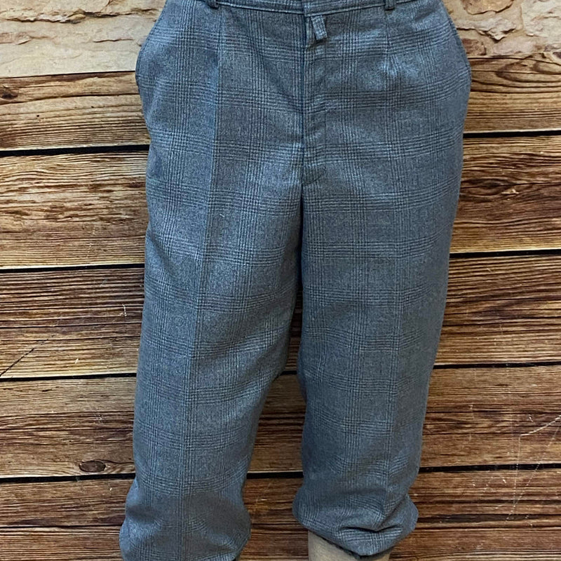 Vintage Knickerbockerhose kariert in Grau, Vorderansicht