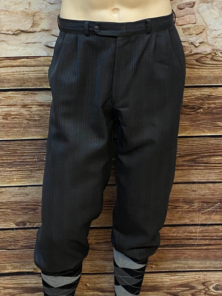 Vintage Knickerbockerhose Herren Größe 52 mit feinem Karomuster in Anthrazit