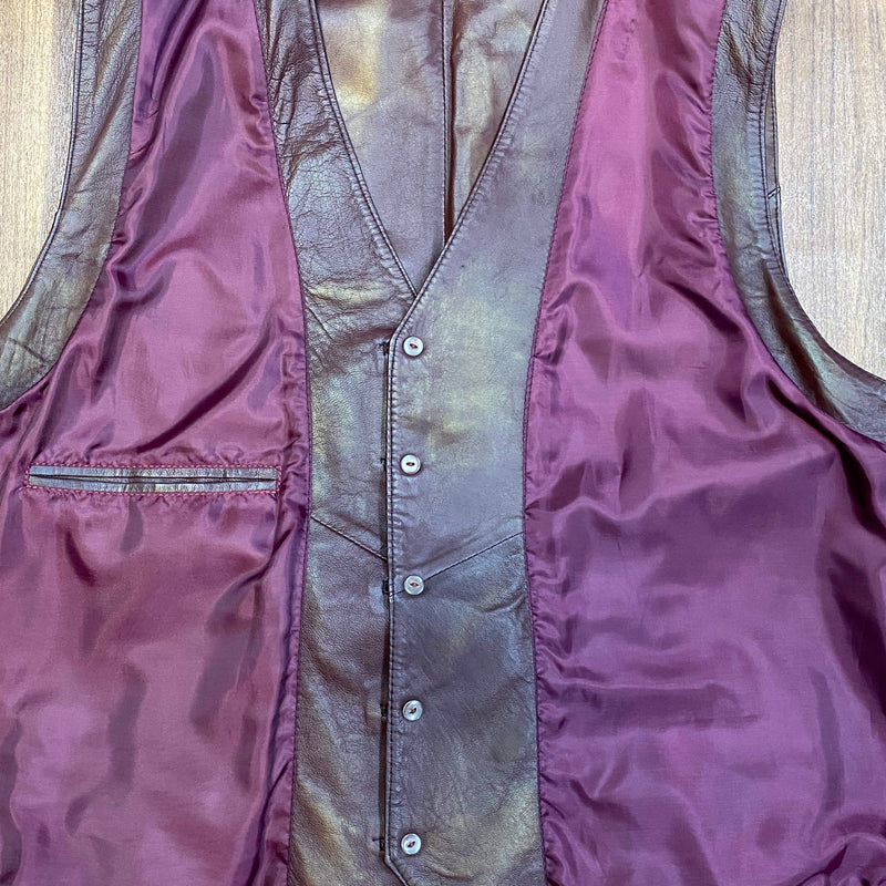 Vintage Herren Weste aus Lammleder Gr. XL