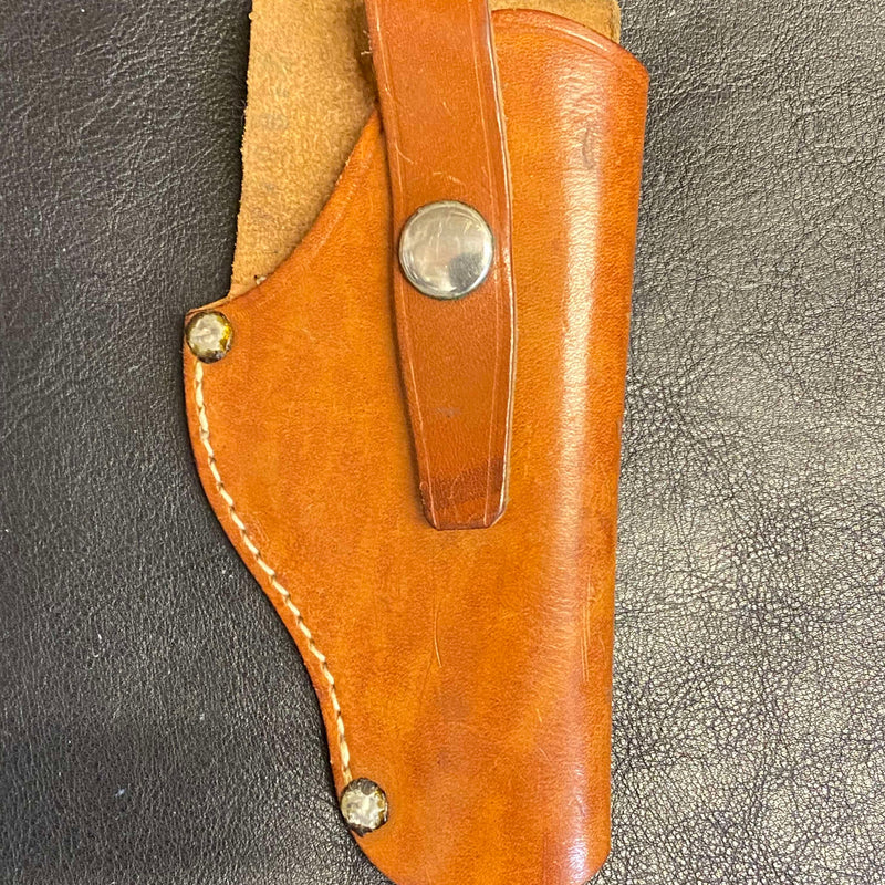„Vintage Lederholster braun 1970er Western Echtleder mit Druckknopf“