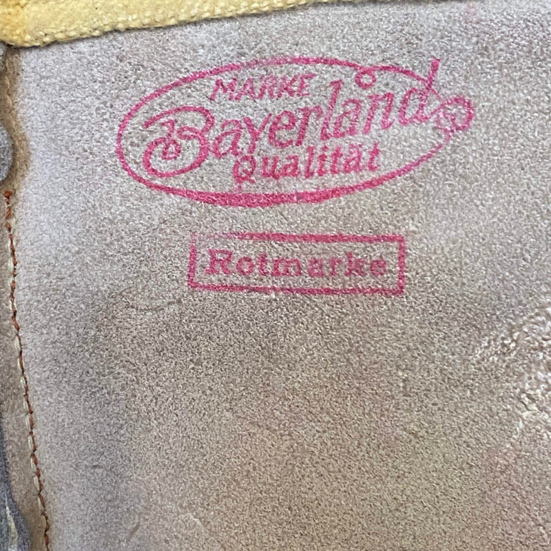 Kurze Lederhose 60er Doppelzipp Eichenlaub grau Bayern Rothenburg Unikat