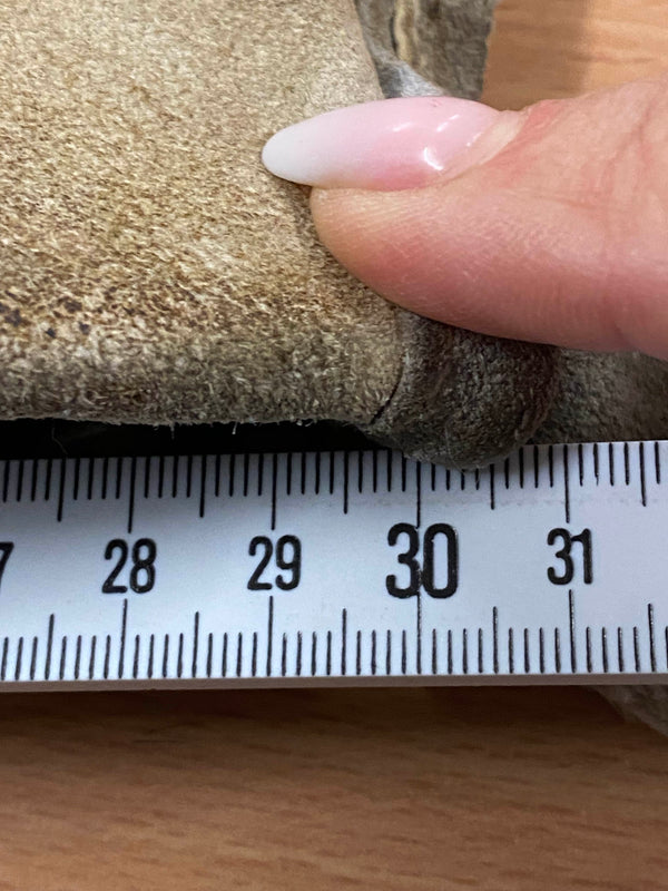 Kurze Lederhose 60er Doppelzipp Eichenlaub grau Bayern Rothenburg Unikat