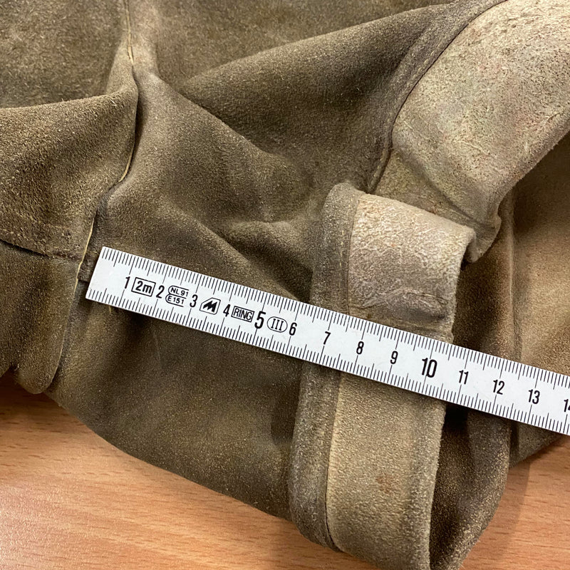 Kurze Lederhose 60er Doppelzipp Eichenlaub grau Bayern Rothenburg Unikat