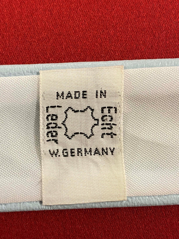 „Innenansicht Vintage Lederkrawatte Made in West Germany“
