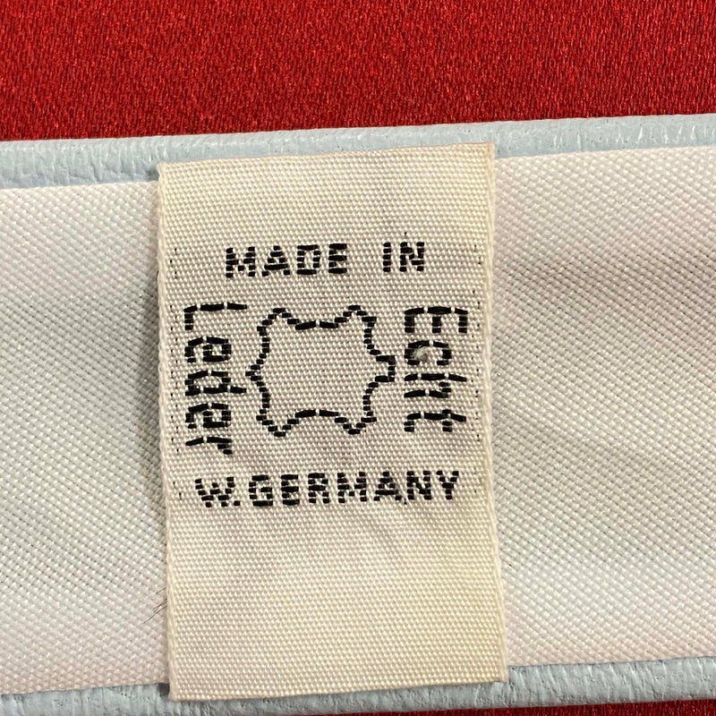„Innenansicht Vintage Lederkrawatte Made in West Germany“