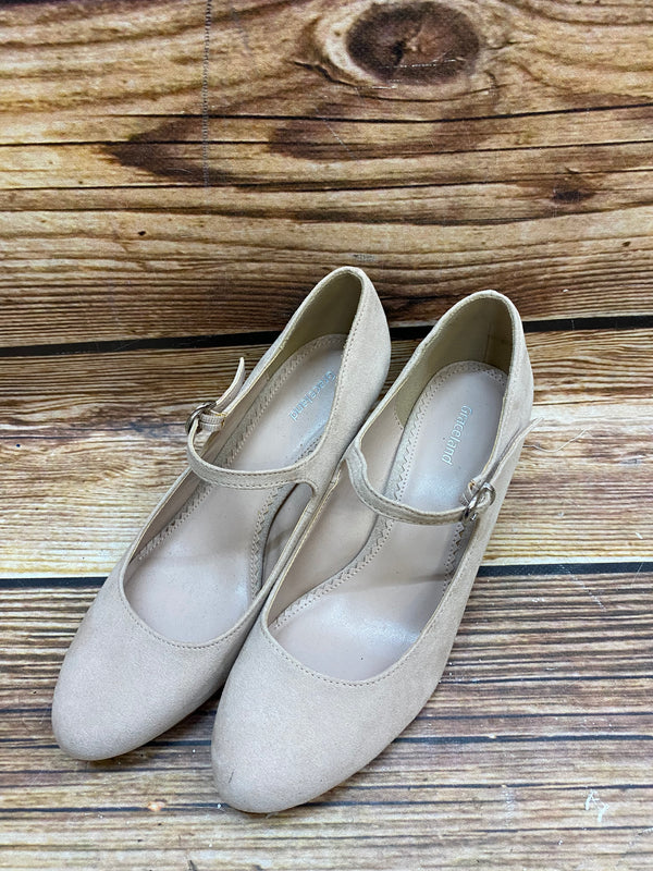 „Vintage Mary Jane Pumps Damen beige Größe 38 mit Riemen“