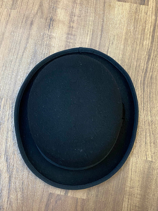 Vintage Bowler Hat schwarz Größe 59 für 20er Jahre Herren Outfit