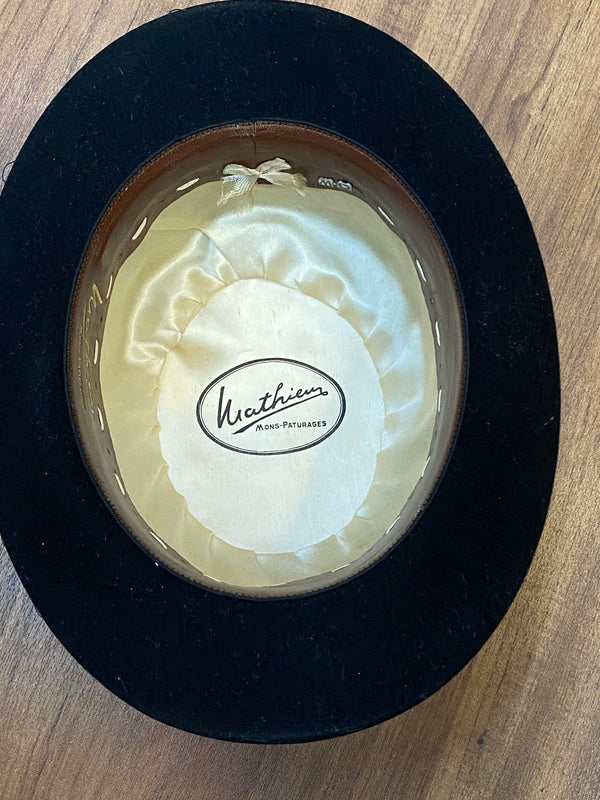 Schwarzer Vintage Herrenhut Bowler Hat für 20er Jahre Outfit