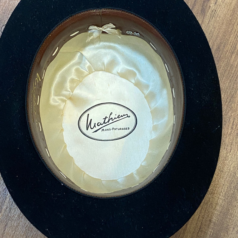 Schwarzer Vintage Herrenhut Bowler Hat für 20er Jahre Outfit