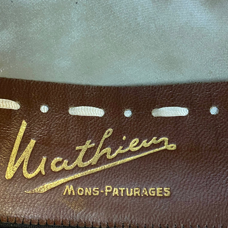 Schwarzer Vintage Herrenhut Bowler Hat Innnansicht
