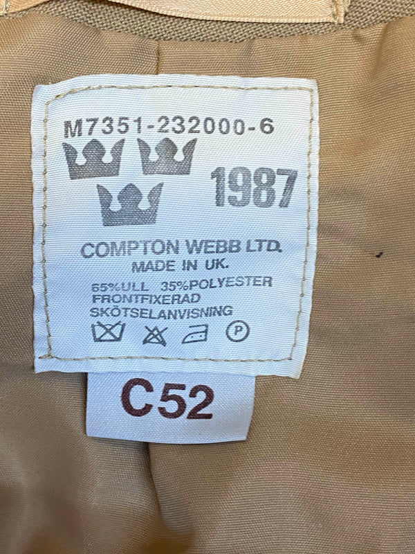 Innenetikett Compton Webb Ltd., 1987, Größe C52