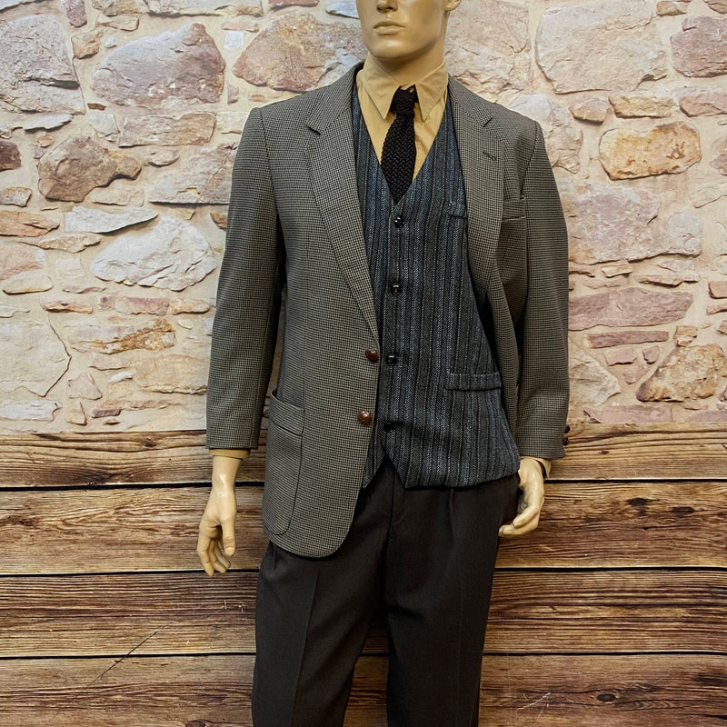 „Vintage Herren Outfit 20er Jahre mit Schiebermütze und Weste Gr. 50“