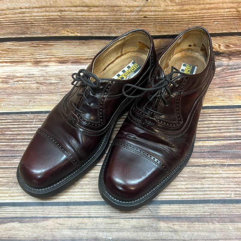 Vintage Herren Oxford-Brogues aus dunkelbraunen Leder, Größe 44, Memphis One, sehr guter Zustand.
