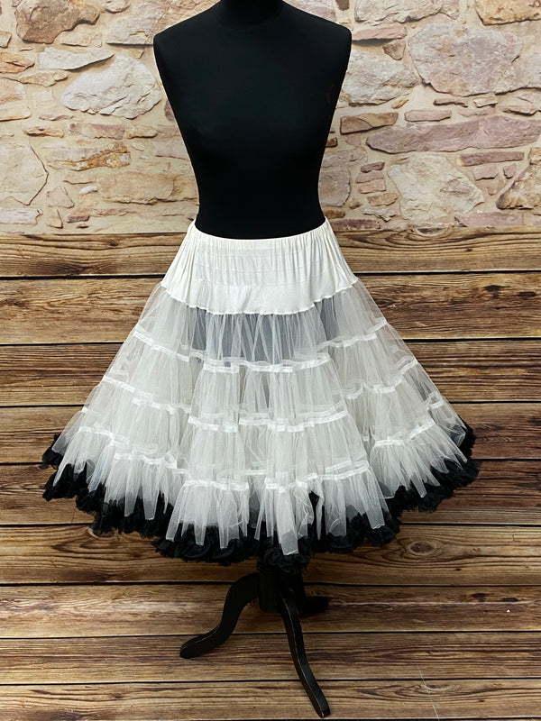„Vintage Petticoat schwarz mehrlagig 50er Jahre Rockabilly Größe 34 38“