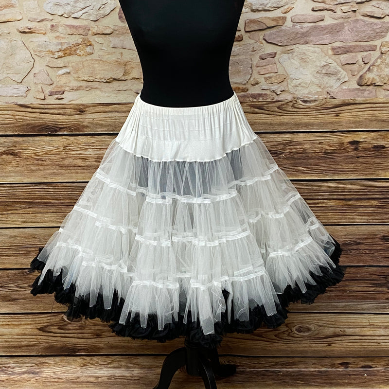 „Vintage Petticoat schwarz mehrlagig 50er Jahre Rockabilly Größe 34 38“
