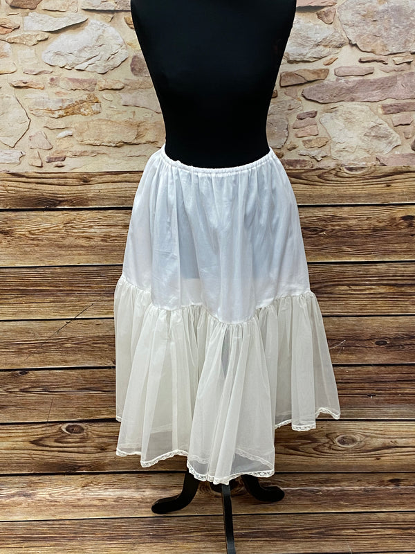„Vintage Petticoat weiß lang 50er Jahre Unterrock Größe S M“