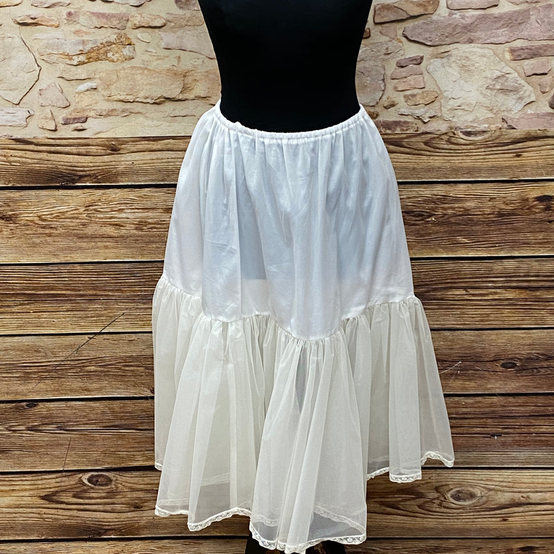 „Vintage Petticoat weiß lang 50er Jahre Unterrock Größe S M“