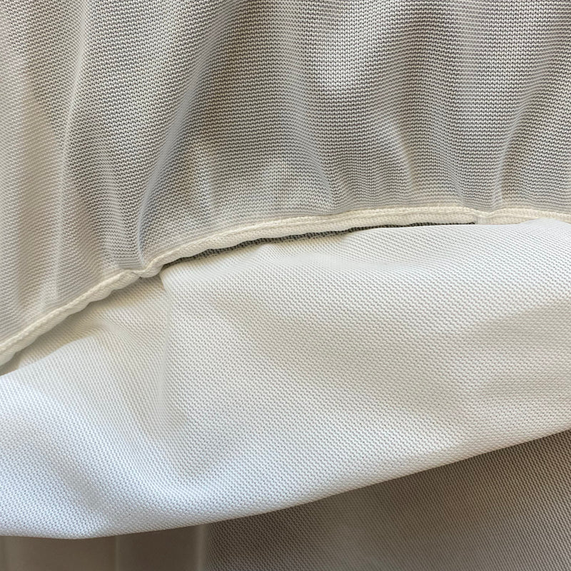 Vintage Reifrock Gr. ca. 40 in Weiß mit drei Reifen und 267 cm Umfang – Ansicht 3