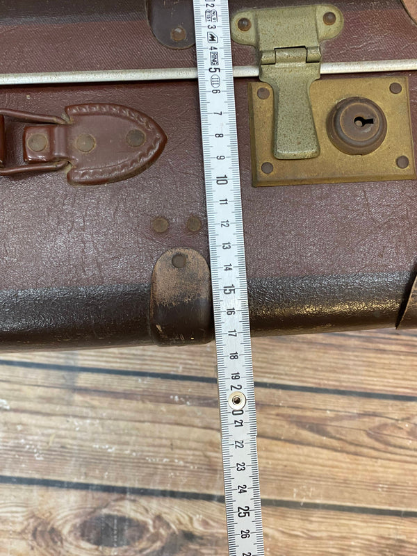 Vintage Reisekoffer 50er Jahre – Oldtimer Steampunk Koffer Theater Requisite, Ansicht 8