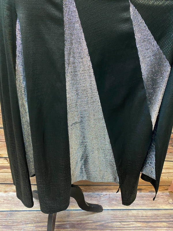 Vintage Rock schwarz mit Glanz-Einsätzen – 20er Jahre Stil Abendgarderobe Größe 48, Ansicht 2