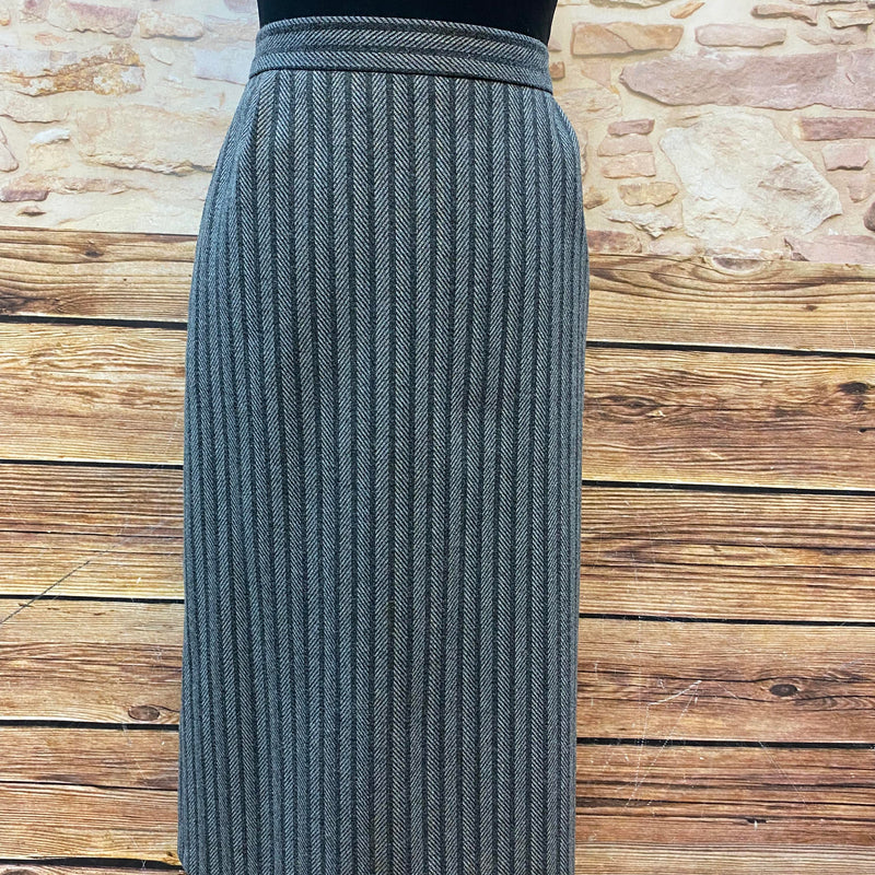 „Vintage Rock Hahnentritt grau schwarz Midi Länge Größe 42 Damen“