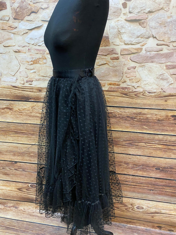 Original Vintage Tüllrock Punktmuster