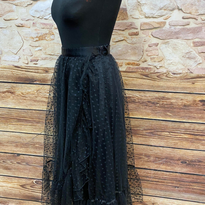 Original Vintage Tüllrock Punktmuster