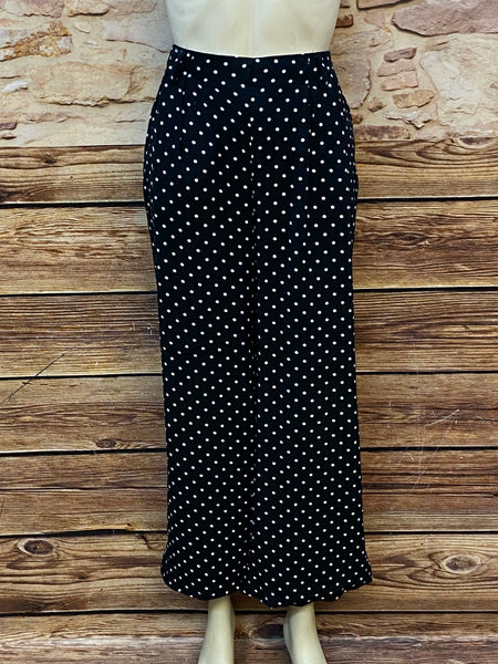 „Vintage Rockabilly Hose schwarz weiß Punkte Damen große Größe“