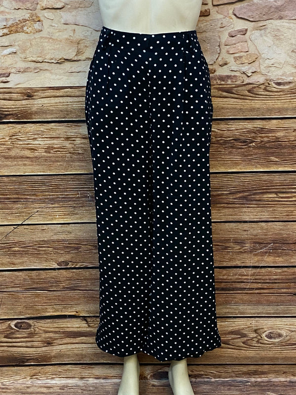 „Vintage Rockabilly Hose schwarz weiß Punkte Damen große Größe“