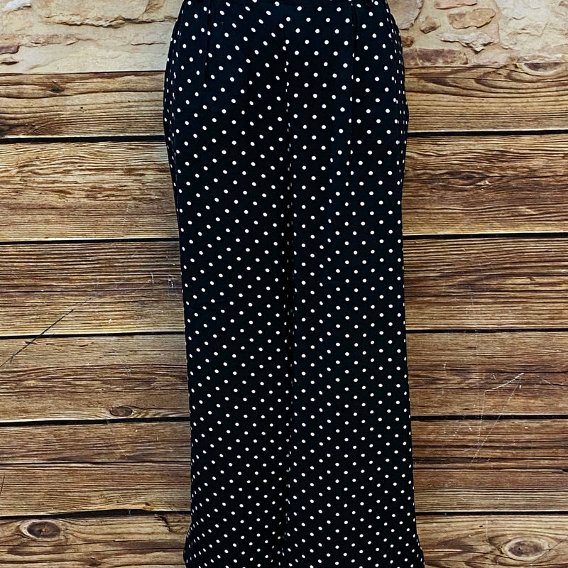 „Vintage Rockabilly Hose schwarz weiß Punkte Damen große Größe“