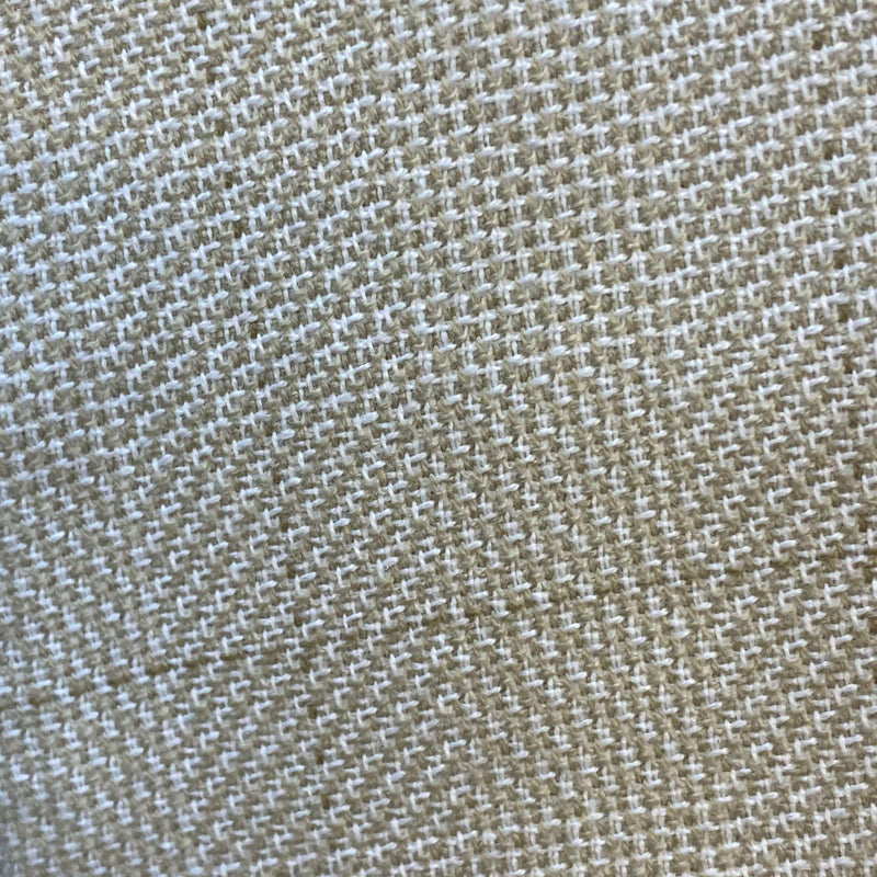 „Stoffstruktur Vintage Sakko beige feines Gewebe Nahaufnahme“