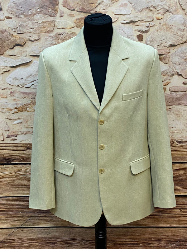 „Vintage Herren Sakko beige klassisch elegante Jacke Frontansicht“