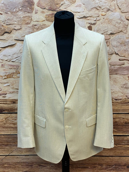 „Vintage Herren Sakko Elfenbein Bleiche Frontansicht elegant Hochzeit“