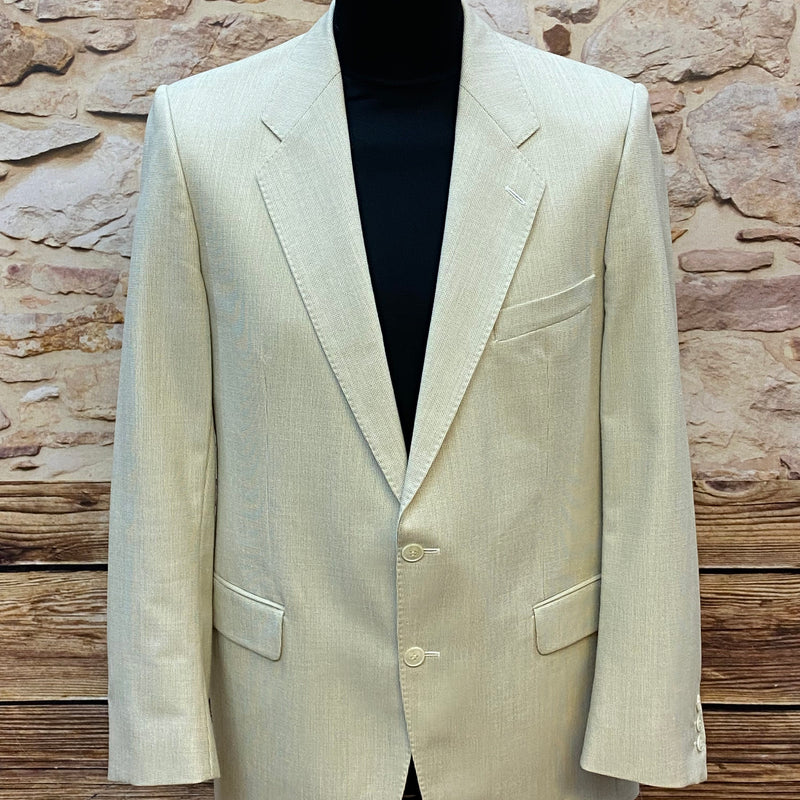„Vintage Herren Sakko Elfenbein Bleiche Frontansicht elegant Hochzeit“