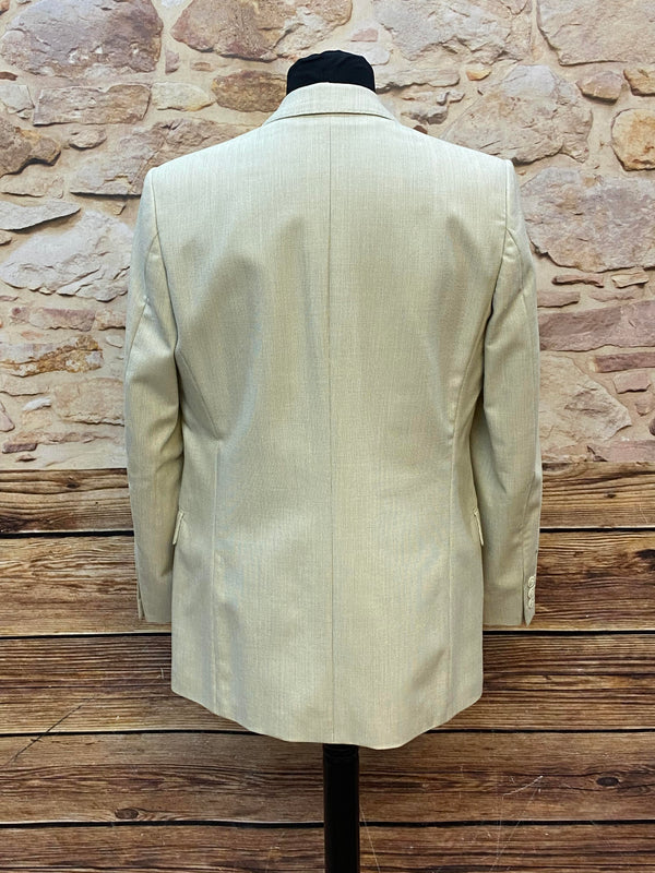 „Vintage Herren Sakko Rückansicht klassischer Schnitt Elfenbein“