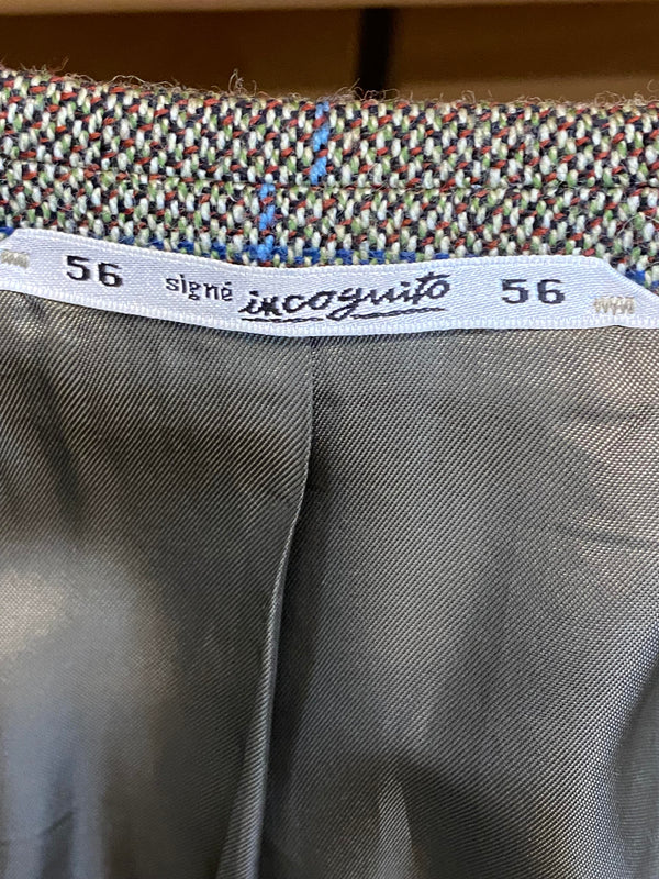 Größenetikett 56 im Inneren des Vintage Sakkos