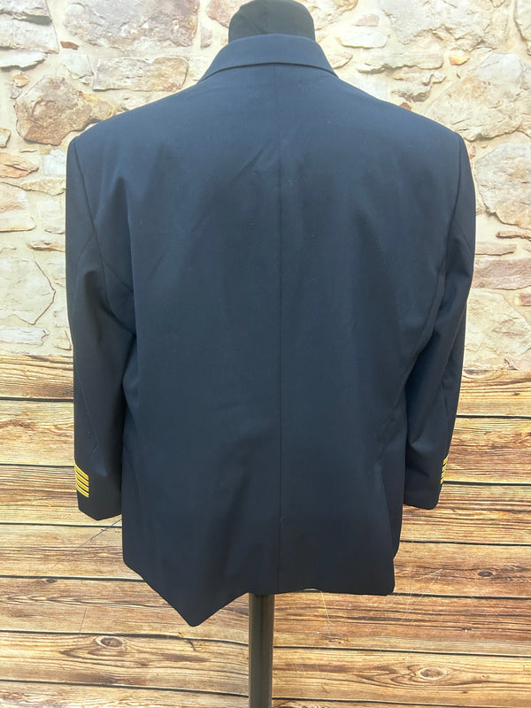 Vintage Marine Sakko Größe 54 – Dunkelblau mit goldenen Knöpfen