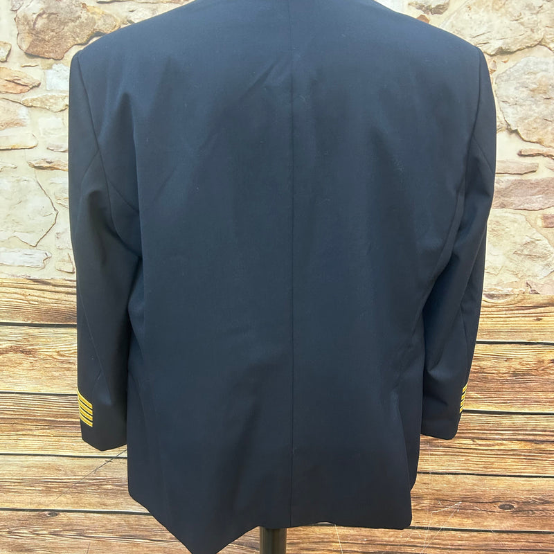 Vintage Marine Sakko Größe 54 – Dunkelblau mit goldenen Knöpfen